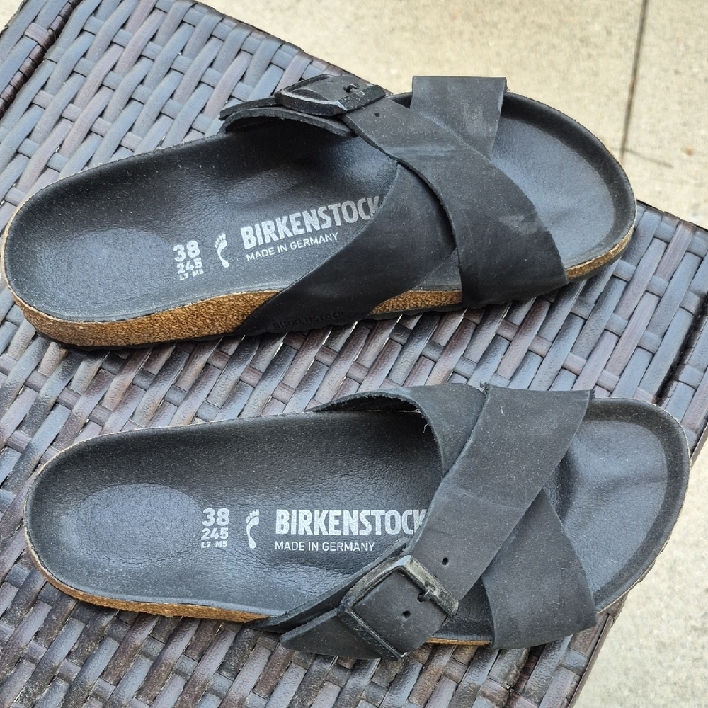 Birkenstock Black Cross-Strap Sandals - Picture 3 of 10
